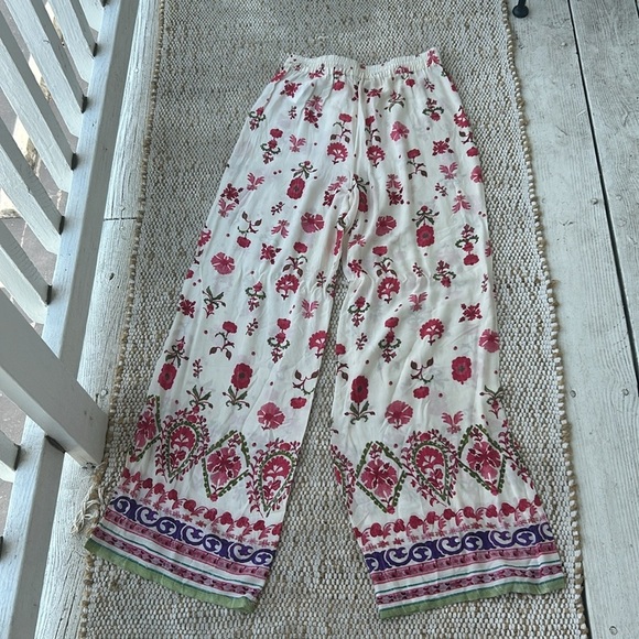 NWT ZARA Floral High Waist Flowy Pants Size M - Picture 7 of 7